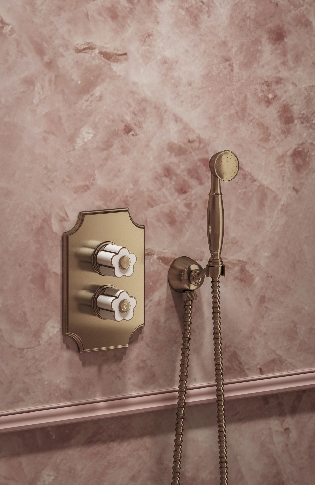 Розовый санузел - Key Design Studio
